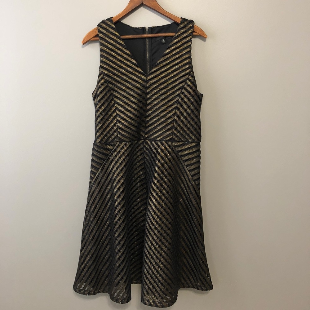 Gold & Black Dress